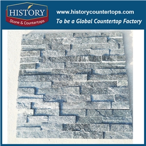 2017 History Stone China Natural Split Black Quartzite Wall Decoration Irregular Pattern Culture Stone, Wall Cladding Shining Ledge Stone
