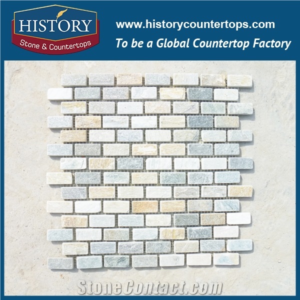 2017 History Stone Factory Direct Wholesales Discounted Raw Material Slate Stone for Customized Design Structure Slate Mosaic
