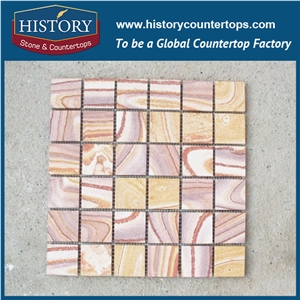 2017 History Stone Hot Sale Single Color Square Type Nature Slate Wall Art Mosaic Pattern Stone for Washroom Kitchen Walling, Flooring
