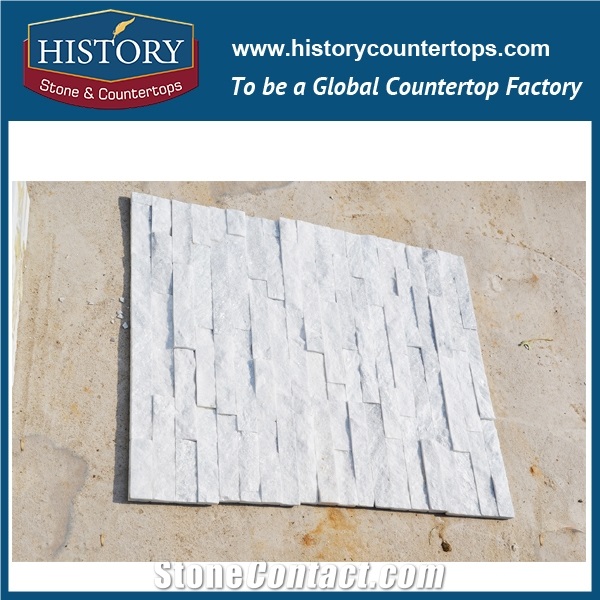 2017 History Stone White Ledge Quartzite Constructive Building Cultural Stone for Interlocking Indoor and Outdoor Wall Covering, Corner Panels