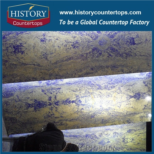 2017 Hot Sale Bolivia"S Blue Granite Slabs Tiles,Blue Galaxy Granite,3 cm Flamed Granite