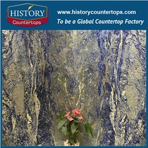 2017 Hot Sale Bolivia"S Blue Granite Slabs Tiles,Blue Galaxy Granite,3 cm Flamed Granite