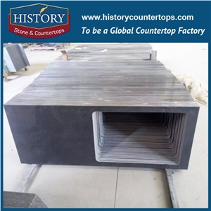 2017 New Trend Hg076 China Black Ogee Bullnose Prefab Size Special Polished Unique Design Countertop & Bathroom Vanity Top for Hotel & Apartment Use