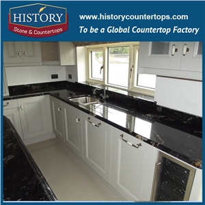 2017 Titanium Black Cosmic Mc Granite Can Be Polished, Sawn Cut, Sanded, Rockfaced, Sandblasted, Tumbled for Custom Kitchen Countertop, Cut to Size Polished 2017 Titanium Black Cosmic Mc Granite Can Be Polished, Sawn Cut, Sanded, Rockfaced, Sandblasted, Tumbled for Custom Kitchen Countertop, Cut to Size Polished