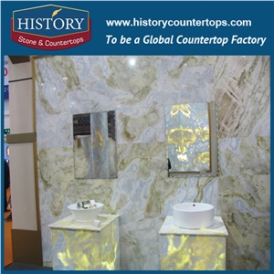 A Grade Quality China Famous Supplier Produce and Custom Made Eye-Catching Onyx Slabs and Tiles for Flooring Border Design