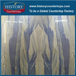 Azul Macaubas High Quality Stone Slabs for Flooring Tile & Wall Cladding Covering & Kitchen Countertops & Vanity Top, for Outdoor and Indoor Decoration Hot Sales Natural Stone Slabs Polished