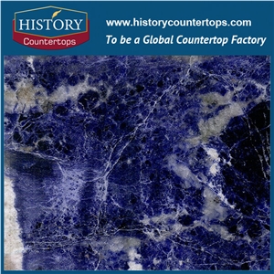 Beatiful Natural Surface Polished Pedra Sodalita Extra Standard Brazil Sodalite Blue Granite Tiles&Slabs Cut to Floor Paving Tiles/Wall Covering/Skirting/ Building Stone Hotel Project Decoration