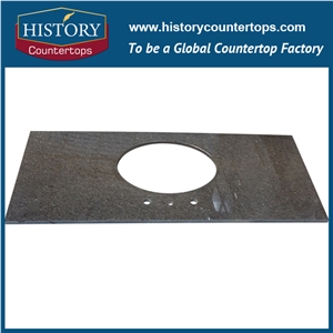 Brazil Good Option for Countertops Iunadra Brown Granite,Suit for Polishing Kitchen Worktops, Solid Surface Custom Tops with Customized Edges