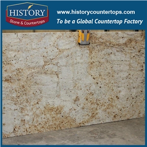 Brazil Solid Surface Granite Millenium Cream Slabs & Tiles Suitable for Kitchen Countertops, Bathroom Vanity Tops, Wall and Floor Covering for Sale