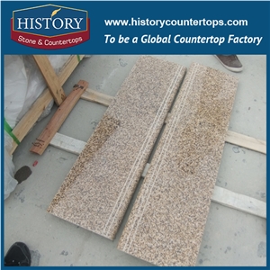Building Management Projects Polished Surface Chrysanthemum Yellow Granite Steps & Risers