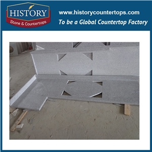 China Building Hg001 G603 Mountain Grey Polishing Natural Stone Customized Size Double Edge Laminated Granite Countertops & Bathroom Vanity Top