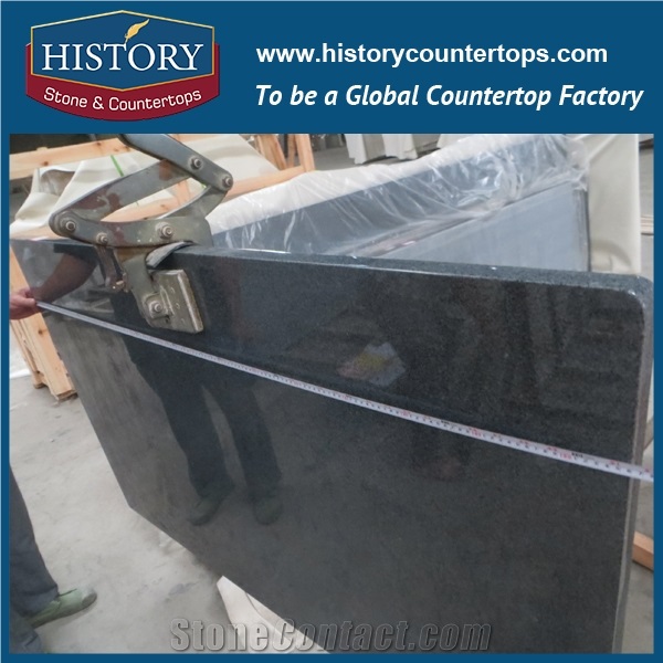 China Building Hg025 G654 Padding Dark Bevel Top Four Edges Polished Custom Size Prefab for Reataurant Durable Countertops & Bathroom Vanity Top