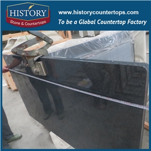 China Building Hg025 G654 Padding Dark Bevel Top Four Edges Polished Custom Size Prefab for Reataurant Durable Countertops & Bathroom Vanity Top