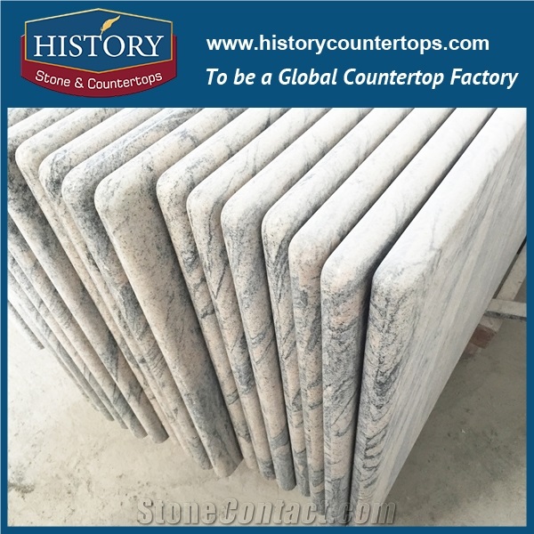 China Building Hg140 Multicolor Grain Sand Ripple Prefab Smooth Surface Bullnose Edge for Veneer Modular Granite Countertops & Bathroom Vanity Top