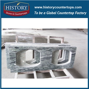 China Building Hg147 Multicolor Green Prefab Size Polished Edges New Design Commercial Use for Countertops & Bathroom Vanity Top Options by Price