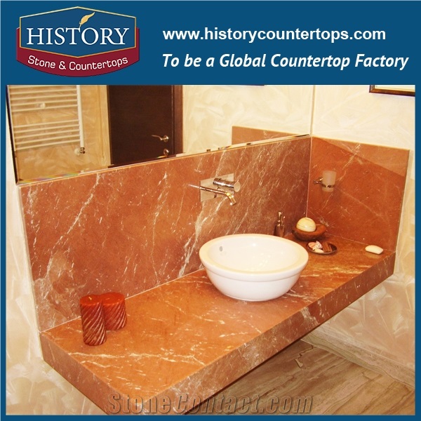 China Building Hmj009 Rojo Alicante Natural Stone Polished Style Selection Laminated Furniture Solid Surface for Hotel Countertop, Bathroom Vanity Tops, Marble Counter, Bench Top & Vanity Units