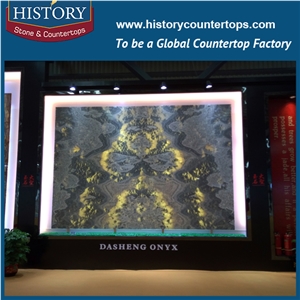 China Building Stone Cut-To-Size Wholesale Products Seben Rainbow Onyx for Solid Surface Kitchen Countertops,Bar Tops, Custom Worktops, Island Top