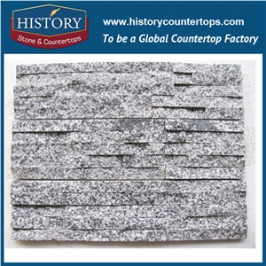 China Factory Direct Sales and Wholesales Granite Natural Stacked Wall Covering，Cloudy Grey Thin Strip Stone Veneers Ledge Stone