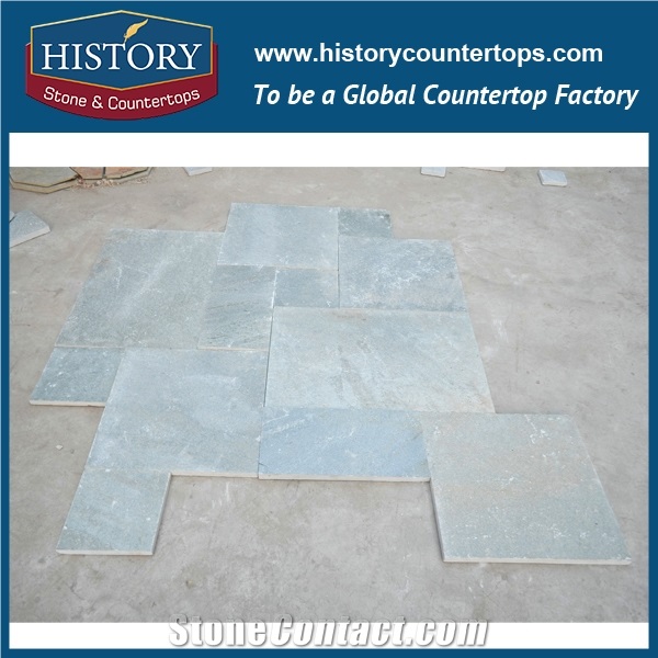 China Golden Pattern Park Paving Slate Stone, Courtyard Non-Slip Floor Tiles, Thin Strips Halls Interior and Exterior Wall Cladding