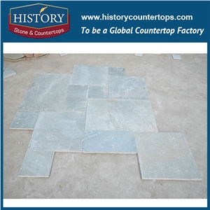 China Golden Pattern Park Paving Slate Stone, Courtyard Non-Slip Floor Tiles, Thin Strips Halls Interior and Exterior Wall Cladding