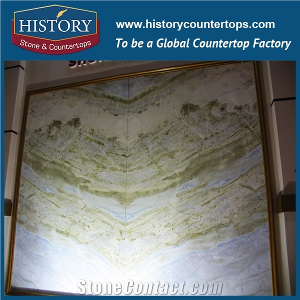 China Hebei Building Stone Cut-To-Size Wholesale Products Natural White Color Onyx for Solid Surface Kitchen Countertops,Bar Tops, Custom Worktops, Island Top