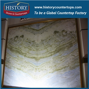 China Hebei Building Stone Cut-To-Size Wholesale Products Natural White Color Onyx for Solid Surface Kitchen Countertops,Bar Tops, Custom Worktops, Island Top
