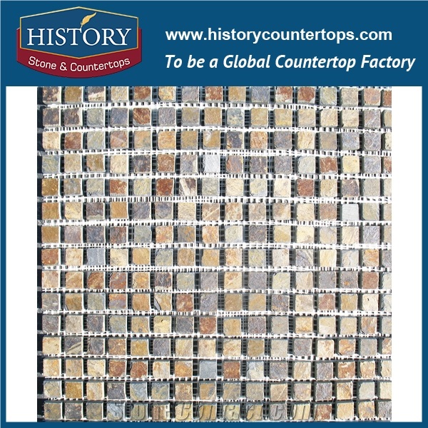 China History Stone Factory Rusty Mini Square Joint Liner Pattern Mosaic Suitable for Both Domestic and Worldwide Customers