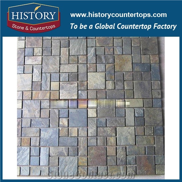 China History Stone Factory Rusty Mini Square Joint Liner Pattern Mosaic Suitable for Both Domestic and Worldwide Customers