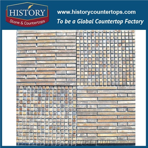 China History Stone Factory Rusty Mini Square Joint Liner Pattern Mosaic Suitable for Both Domestic and Worldwide Customers