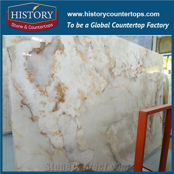 China Popular Wholesale Translucent Natural Stone Onyx Tiles Cut-To-Size Slab for Hotel Lobby Decoration, Wall Covering, Floor Panel, Coffee Bar