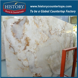 China Popular Wholesale Translucent Natural Stone Onyx Tiles Cut-To-Size Slab for Hotel Lobby Decoration, Wall Covering, Floor Panel, Coffee Bar
