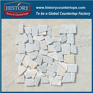Chinese Exporter History Stone Perl Color Slate Square Mosaic Patterns for Wall Covering Tile, Swimming Pool Decorative Flooring