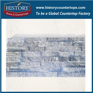 Chinese History Stone Natural Black Stacked Quartzite Building Cultured Stone for Interlocking Exposed Feature Wall Cladding, Decorative Walling Panels and Veneers