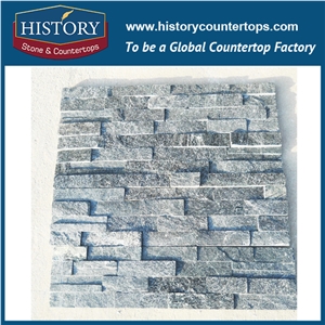 Chinese History Stone Natural Black Stacked Quartzite Building Cultured Stone for Interlocking Exposed Feature Wall Cladding, Decorative Walling Panels and Veneers