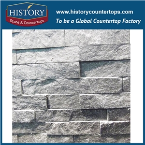 Chinese History Stone Natural Black Stacked Quartzite Building Cultured Stone for Interlocking Exposed Feature Wall Cladding, Decorative Walling Panels and Veneers