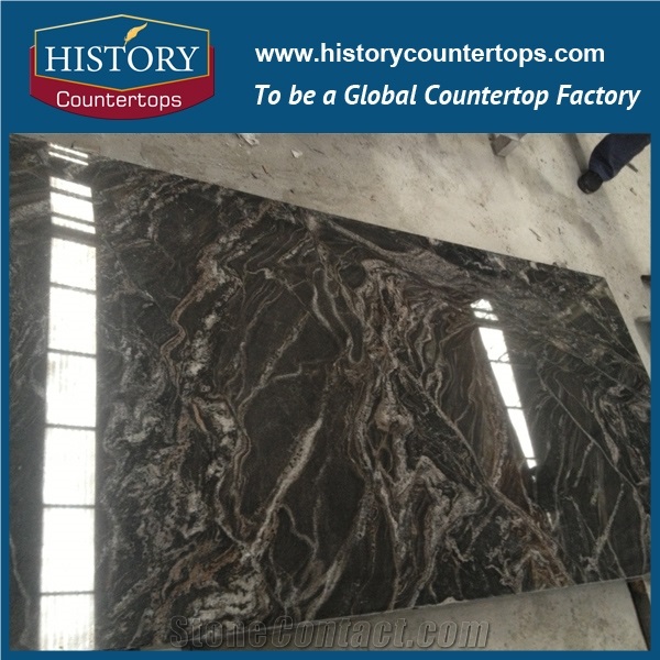 Chinese Supplier India Black Granite with Vein Best Selling Natural Stone for Kitchen Countertop Worktop Bench Top and Island Top Bar Top for Sales
