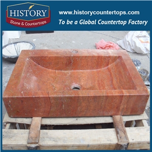 Contemporary Rectangular Wall Mounted Sink, Customized Widely Used Cheap Best Quality Outdoor Stone Red Travertine Bathroom Basin Sink Contemporary Rectangular Wall Mounted Sink, Customized Widely Used Cheap Best Quality Outdoor Stone Red Travertine Bathroom Basin Sink