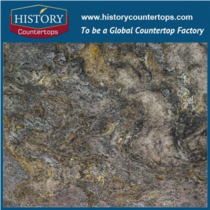 Good Price Brazil Platium Galaxy Granite Slab/Gold Galaxy Granite Slabs/Decorative Bathroom Tile