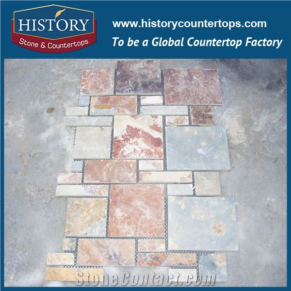 Grey Rustic Kitchen Wall Tiles, Non-Slip Floor Covering, Rode Pavers
