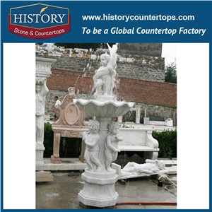 History Stone Attractive Design Cheap Fountain by Qualified Producer in Quanzhou, Natural Yellow Granite Piled up Pillars Two Tiers Fountain for Square, Park, Market, Stone Garden Fountain