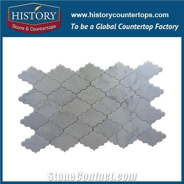 History Stone Certificated Shandong Manufacturer, Reasonable Price Honed Emperador and White Marble Arabesque Mosaic for Balcony, Corridor, Fireplace Decoration, Decorative Flooring Mosaic Tile