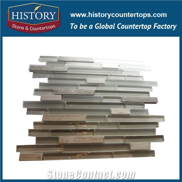 History Stone Certificated Shandong Manufacturer, Reasonable Price Honed Emperador and White Marble Arabesque Mosaic for Balcony, Corridor, Fireplace Decoration, Decorative Flooring Mosaic Tile
