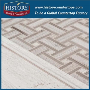 History Stone Certificated Shandong Supplier Competitive Price, Beige Limestone 3 D Square Shaped Mosaic Wall Tiles for Kitchen Backsplash and Tv Background Wall, Decorative Flooring Mosaic