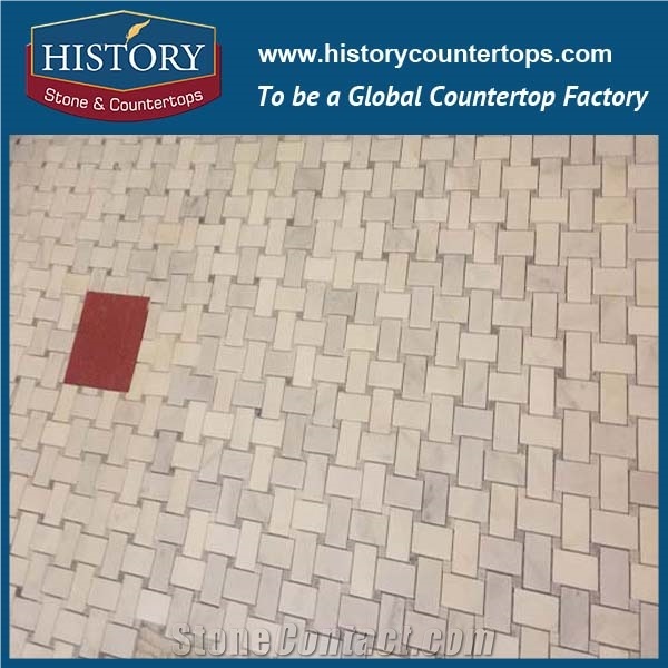 History Stone Certificated Shandong Supplier Competitive Price, Beige Limestone 3 D Square Shaped Mosaic Wall Tiles for Kitchen Backsplash and Tv Background Wall, Decorative Flooring Mosaic