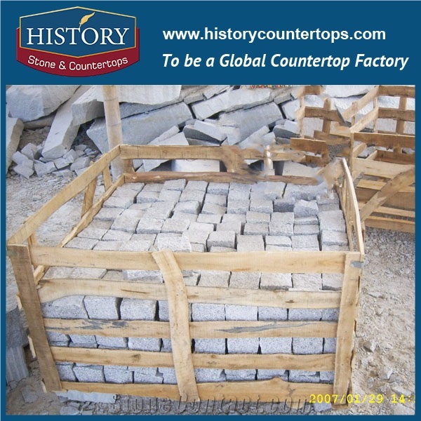 History Stone China Factory Supply Light Grey Natural Granite Tile Competitive Price Outdoor Wall Tiles, Wall Covering, Garden Walkway, Driveway Paving Landscaping Stones Cobblestone& Pavers