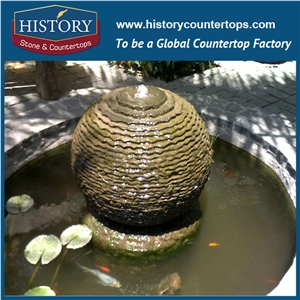 History Stone Chinese Competitive Price Wholesale Products in Stock, High Quality Beige Travertine Hand Carved Luxury Design Three Tiers Fountain with Pool, Water Fountain & Handcrafts