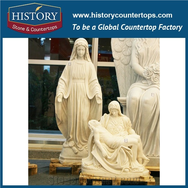 History Stone Chinese Competitive Price Wholesale Products in Stock, High Quality White Marble Beautiful Angel Sleeping among Flowers Statue for Decorations, Human Sculptures Handcrafts