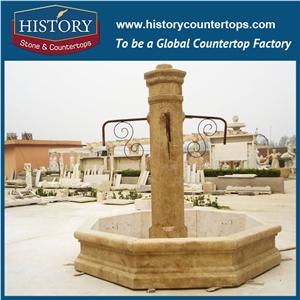 History Stone Chinese Competitive Price Wholesale Products in Stock, High Quality White Marble Hand Carved Luxury Design Pedestal Cherub Exterior Fountain, Water Fountain & Handcrafts
