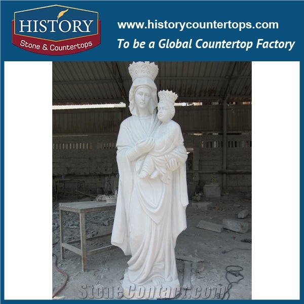 History Stone Chinese Hot-Selling New Design High Quality Wholesale Products, Natural Granite Grey Color Garden Religious Standing Lady Statue with Basket Cheap Price for Decorations, Human Sculptures