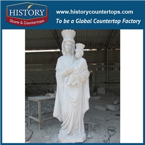 History Stone Chinese Hot-Selling New Design High Quality Wholesale Products, Natural Granite Grey Color Garden Religious Standing Lady Statue with Basket Cheap Price for Decorations, Human Sculptures